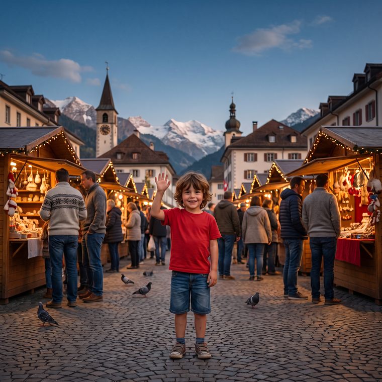 Buchcover «Wo bist du, Lina?» — echtes Foto auf dem Schweizer Wochenmarkt